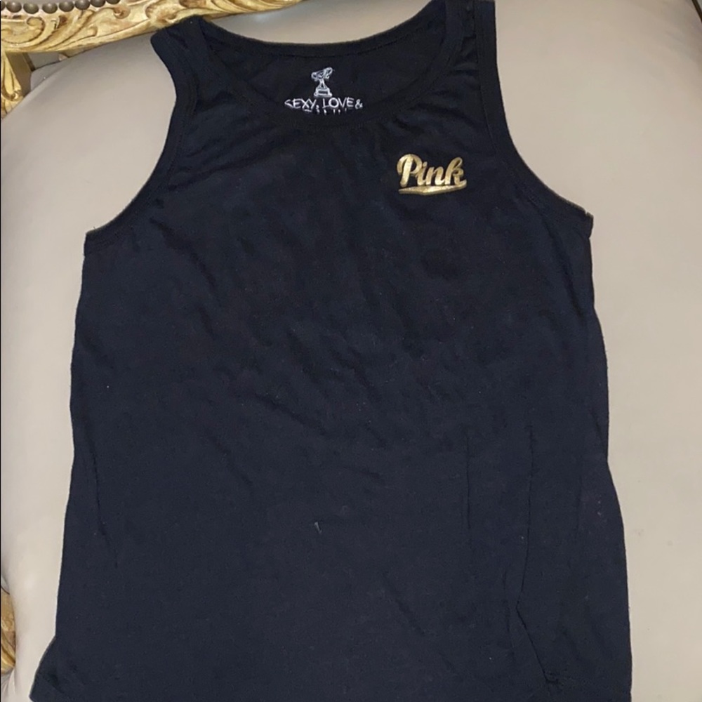 Black sequenced tank top